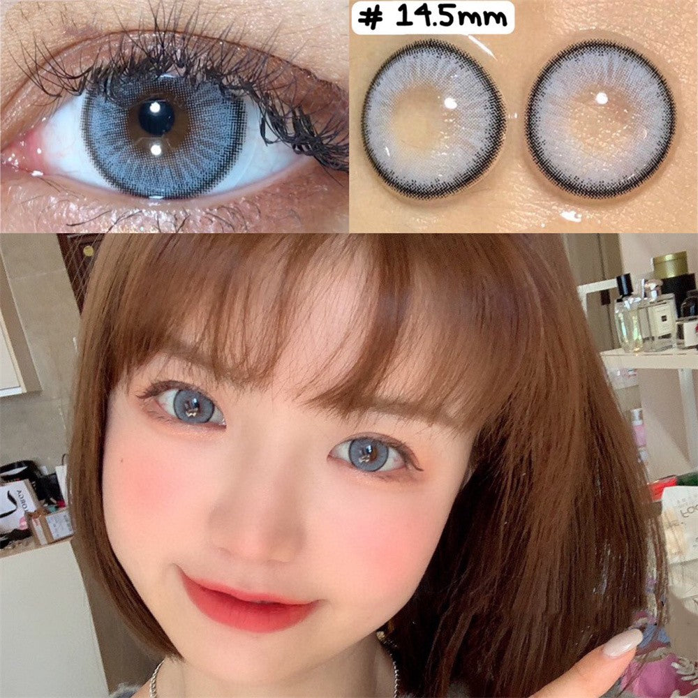 Morningcon Blue plaque Colored Contact Lenses For Eyes Half Yearly 2pcs