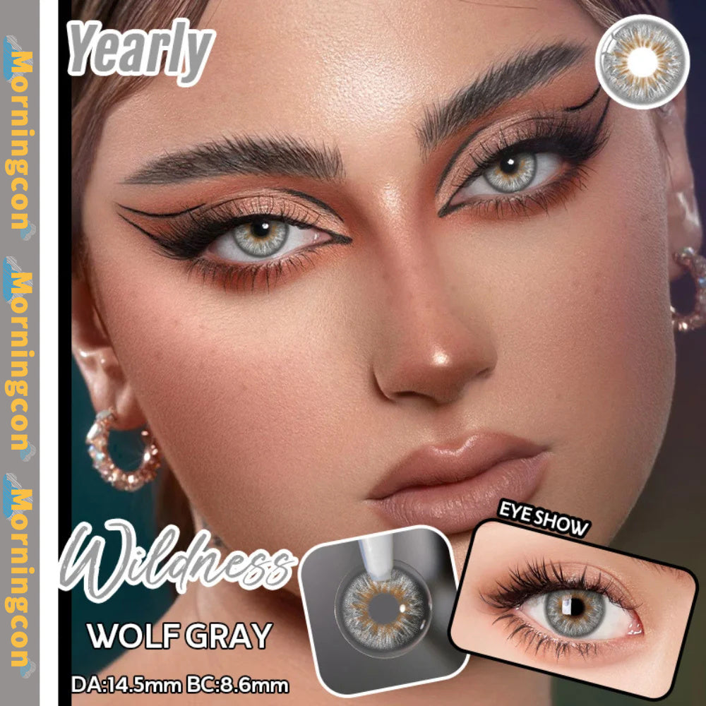 Morningcon wildness-F27 Colored Contact Lenses For Eyes Half Yearly 2pcs