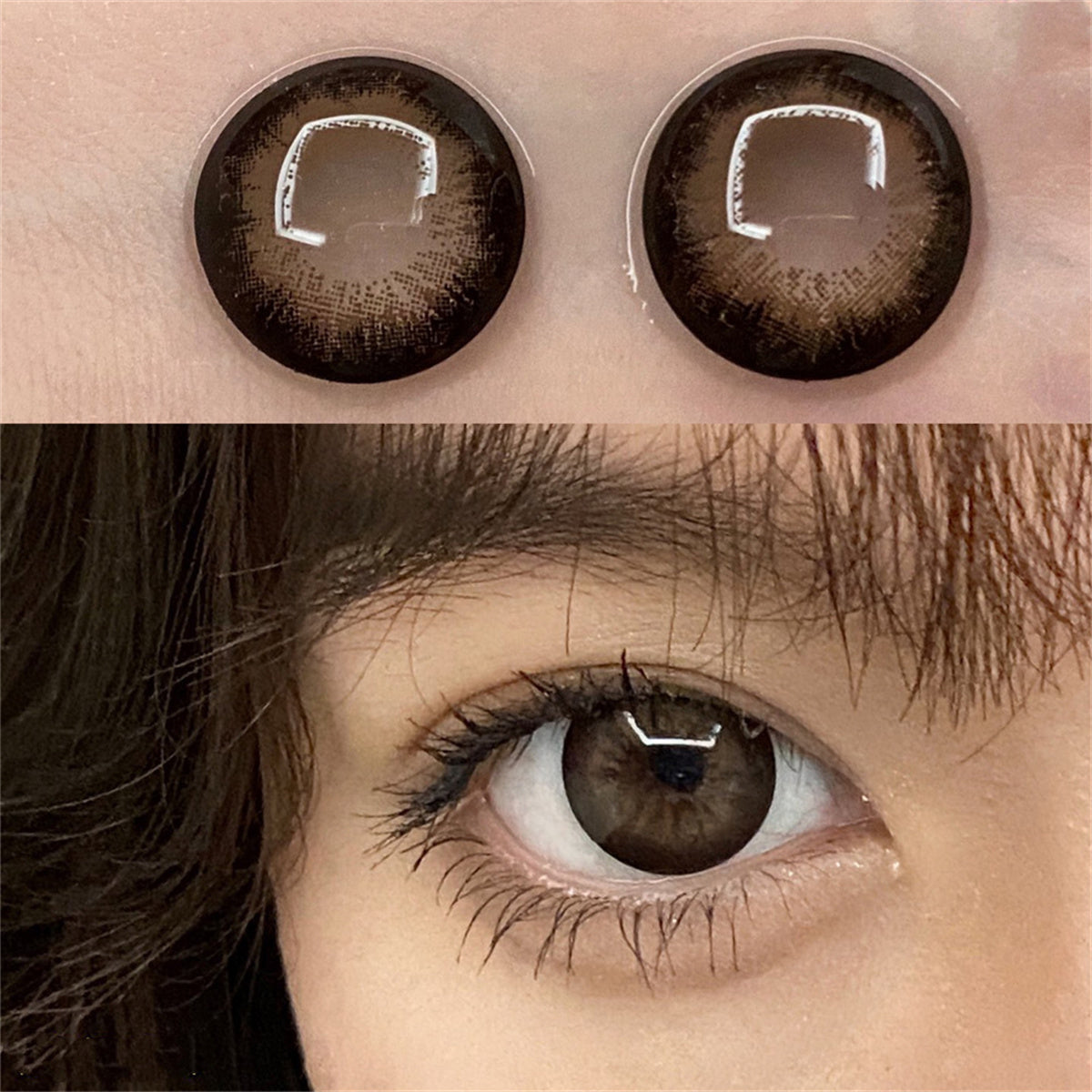 Morningcon Cocoa Creamer Colored Contact Lenses For Eyes Half Yearly 2pcs