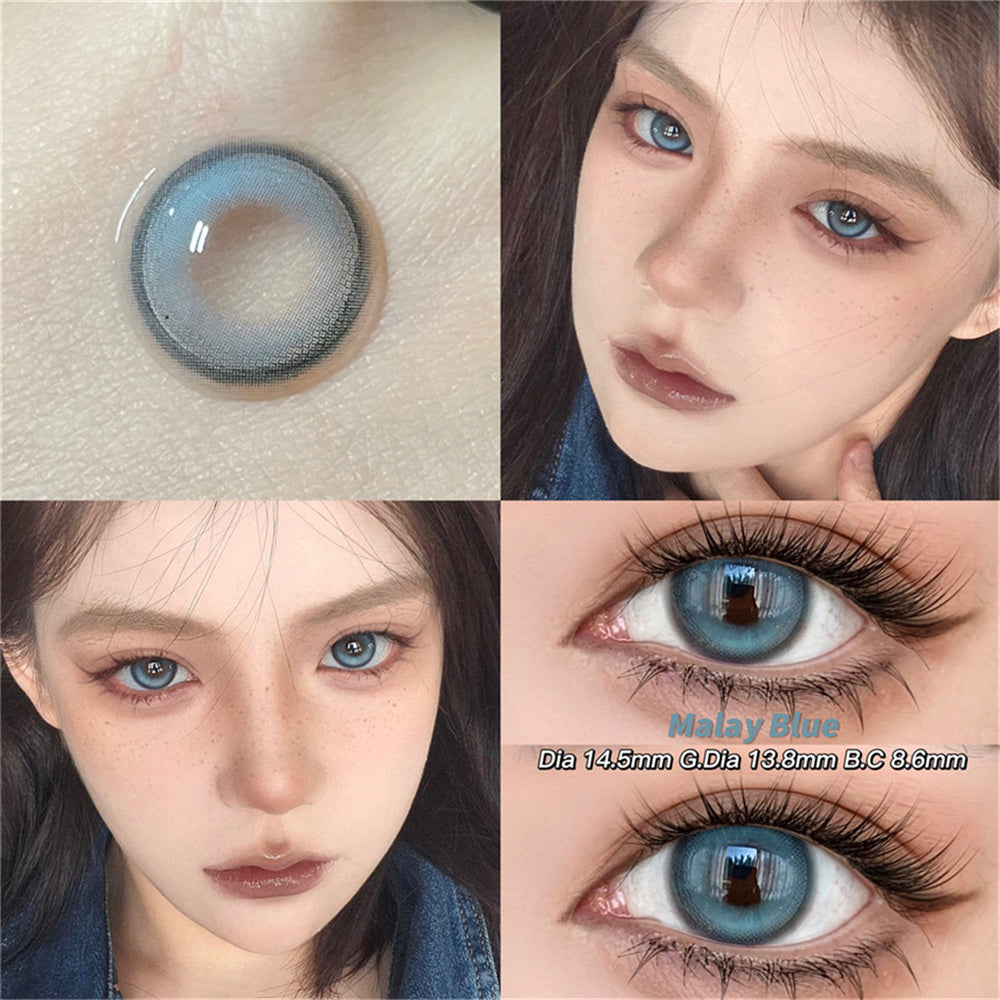 Morningcon Fiji Glacier Colored Contact Lenses For Eyes Half Yearly 2pcs