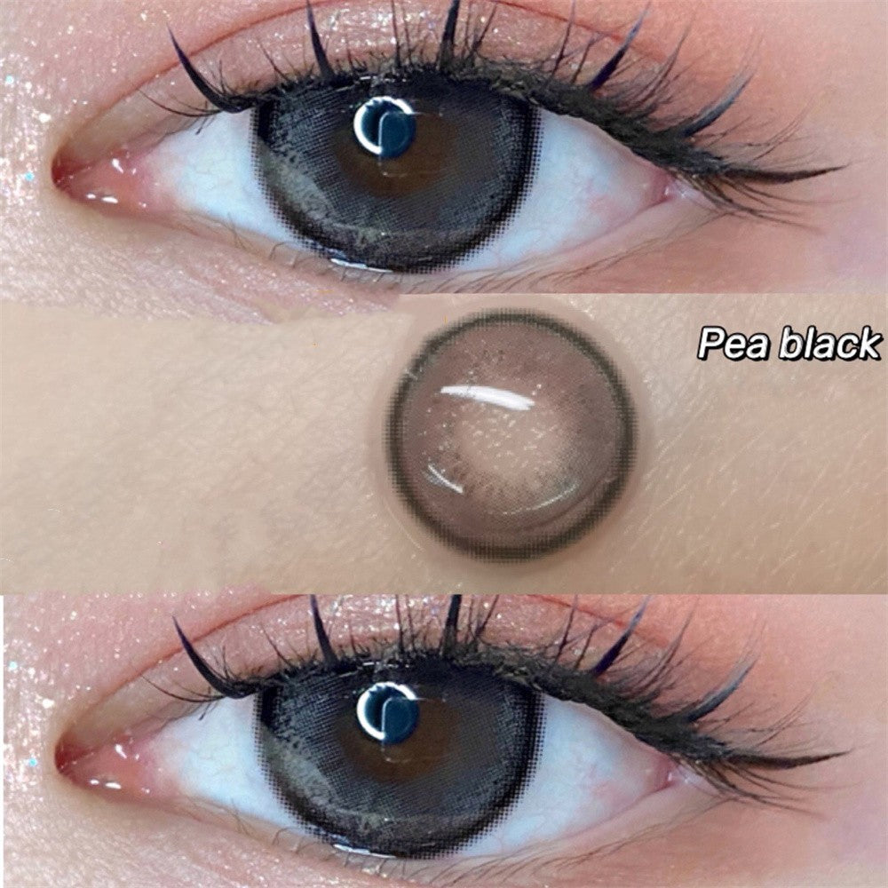 Morningcon Little Black Wood Colored Contact Lenses For Eyes Half Yearly 2pcs