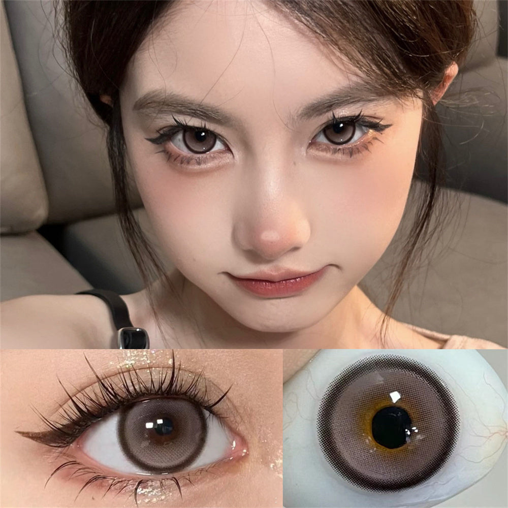 Morningcon Milk-flavored pearls Colored Contact Lenses For Eyes Half Yearly 2pcs