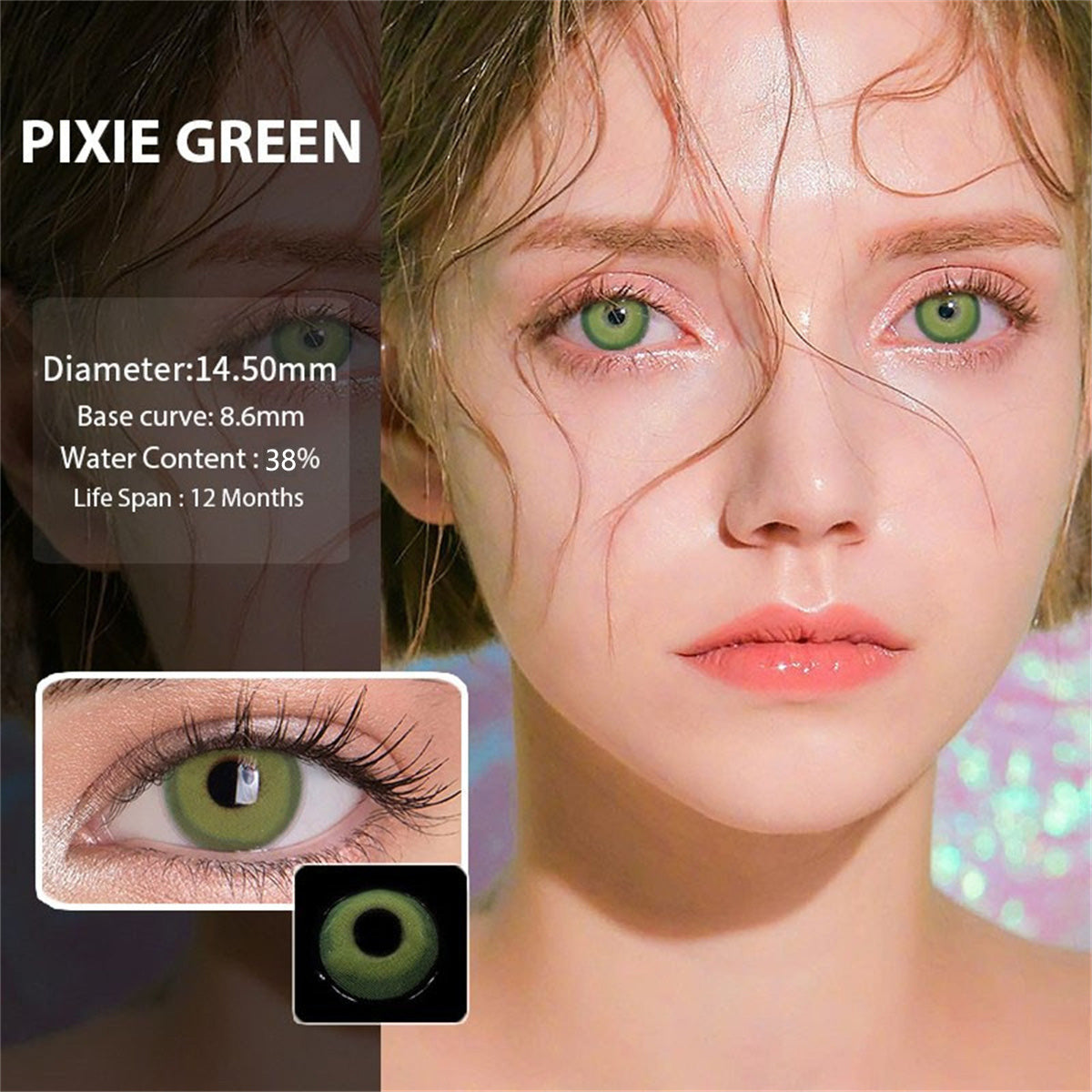 Morningcon pixie Colored Contact Lenses For Eyes Half Yearly 2pcs