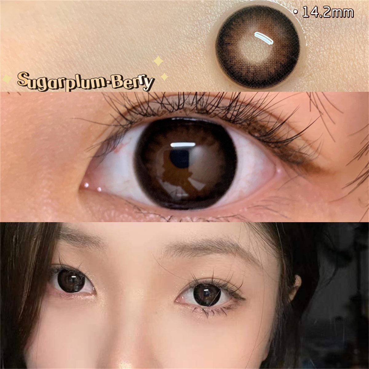 Morningcon Tropical raspberries Colored Contact Lenses For Eyes Half Yearly 2pcs