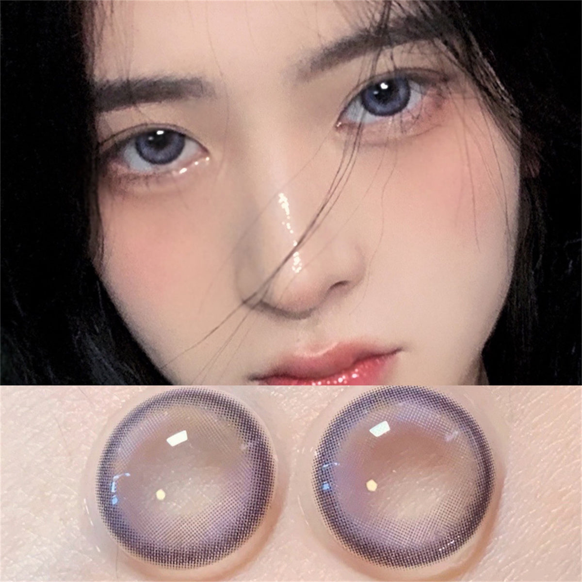 Morningcon Blue Tears Colored Contact Lenses For Eyes Half Yearly 2pcs