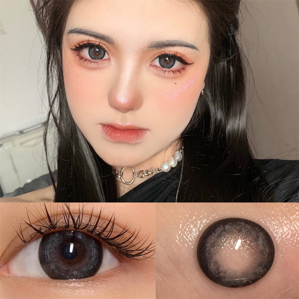 Morningcon Mashed potato ash Colored Contact Lenses For Eyes Half Yearly 2pcs