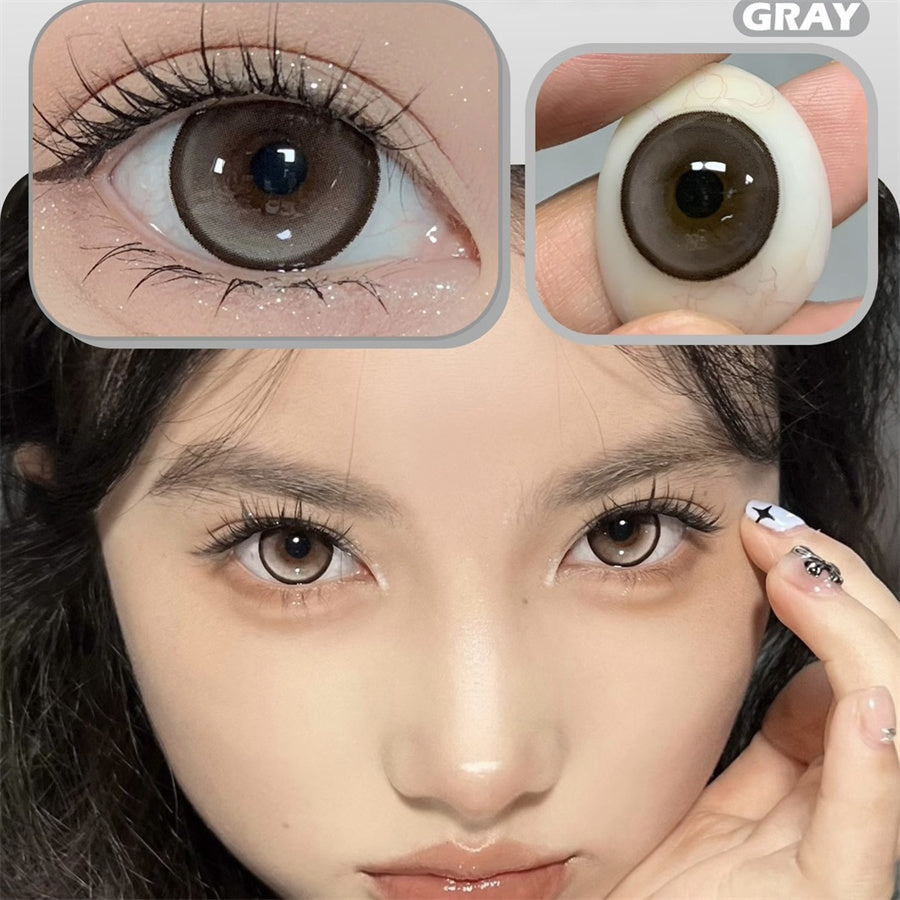 Morningcon Condensed Milk Coffee Colored Contact Lenses For Eyes Half Yearly 2pcs