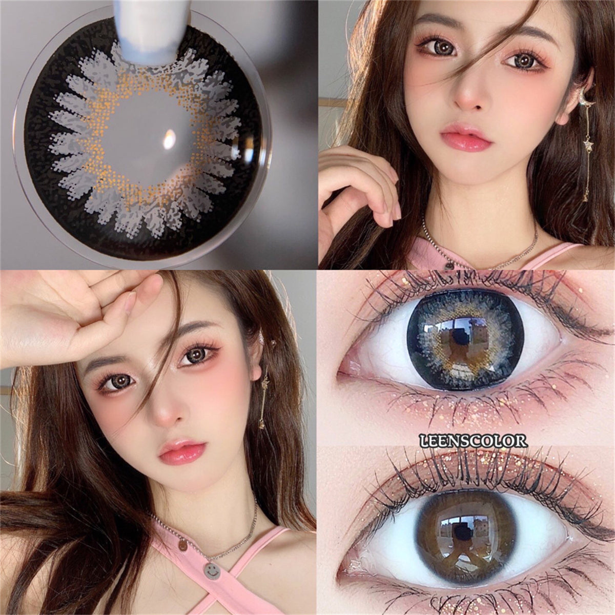 Morningcon Cherries Colored Contact Lenses For Eyes Half Yearly 2pcs