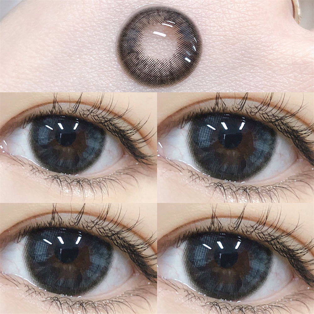 Morningcon Cute egg black Colored Contact Lenses For Eyes Half Yearly 2pcs