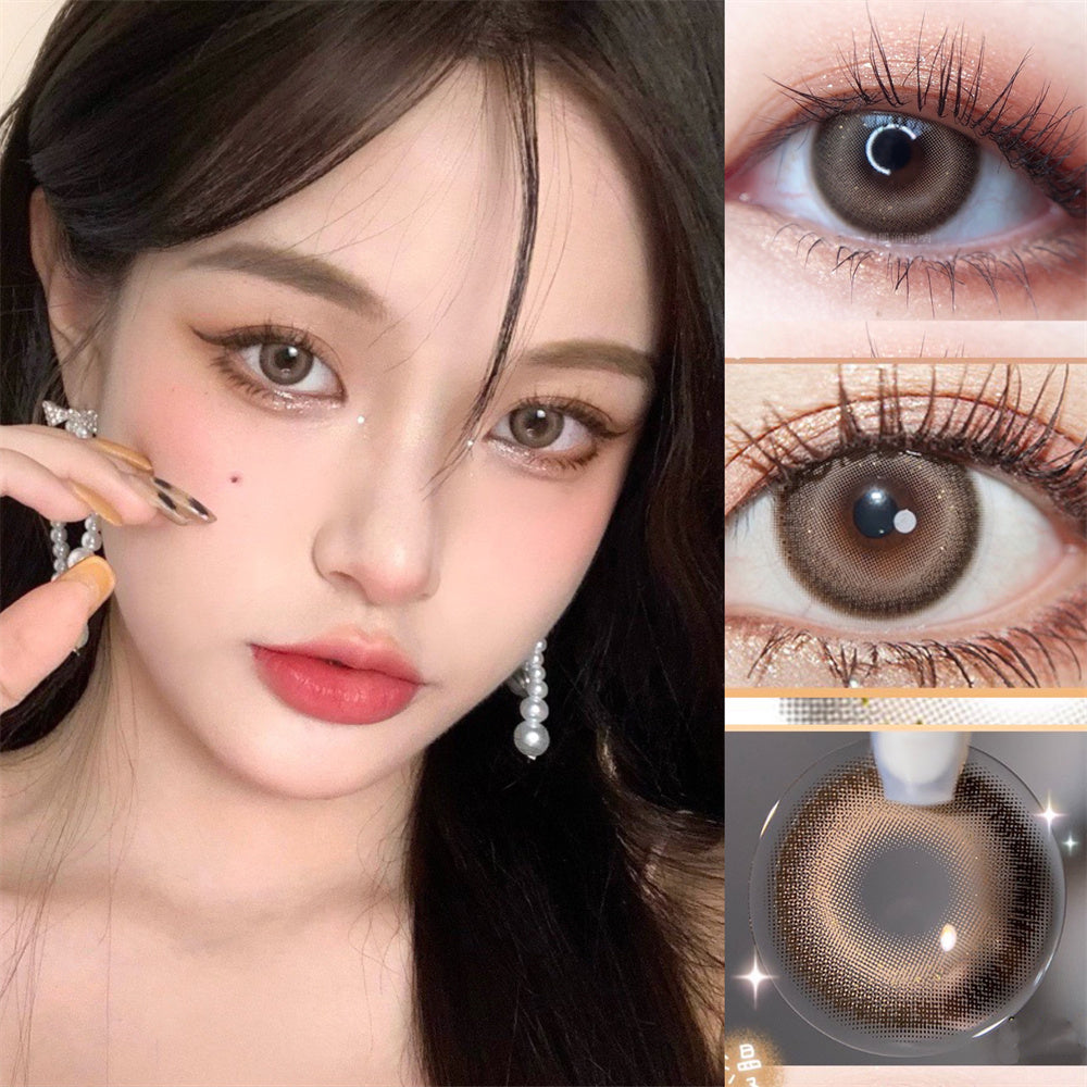 Morningcon Silver and gray Colored Contact Lenses For Eyes Half Yearly 2pcs
