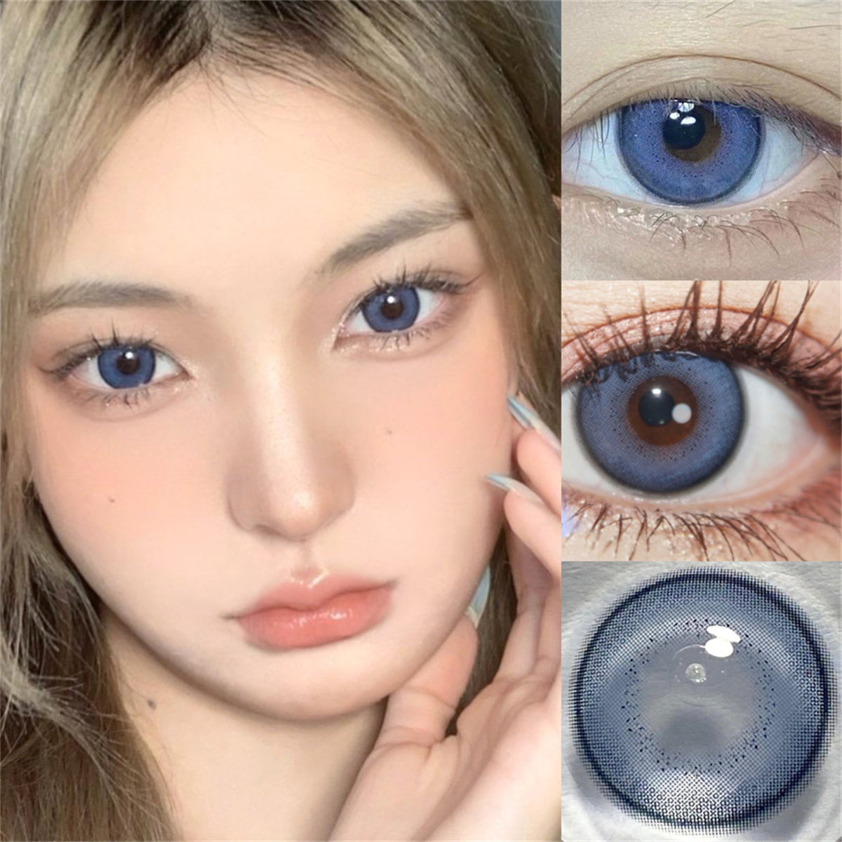 Morningcon Denim Blue Colored Contact Lenses For Eyes Half Yearly
