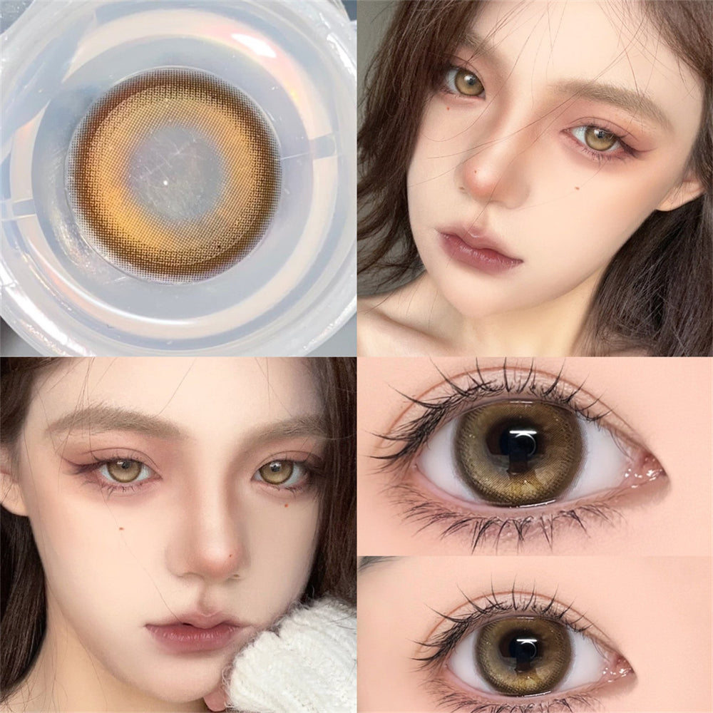 Morningcon Fiji Glacier Colored Contact Lenses For Eyes Half Yearly 2pcs