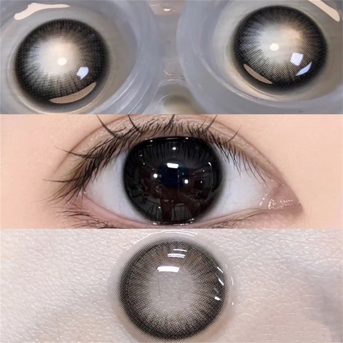 Morningcon Gollum Black Colored Contact Lenses For Eyes Half Yearly 2pcs