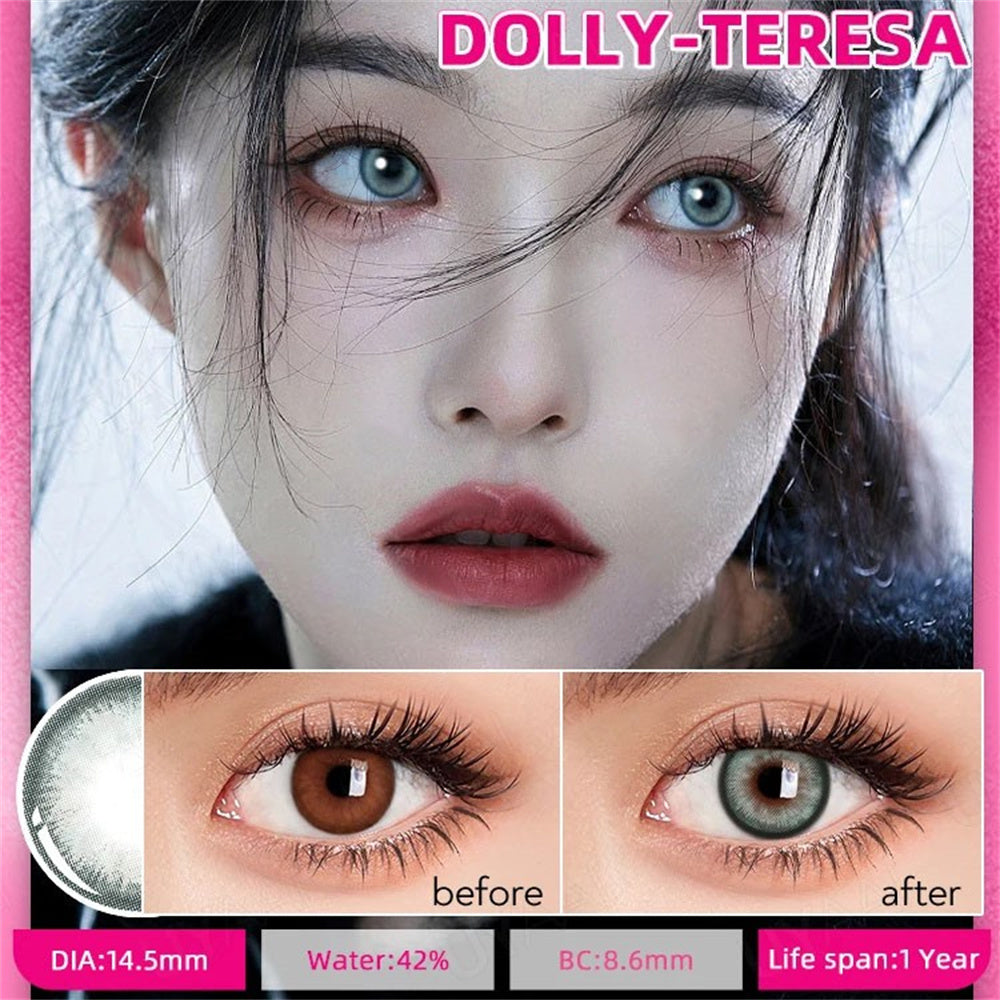 Morningcon Dolly-F24 Colored Contact Lenses For Eyes Half Yearly 2pcs