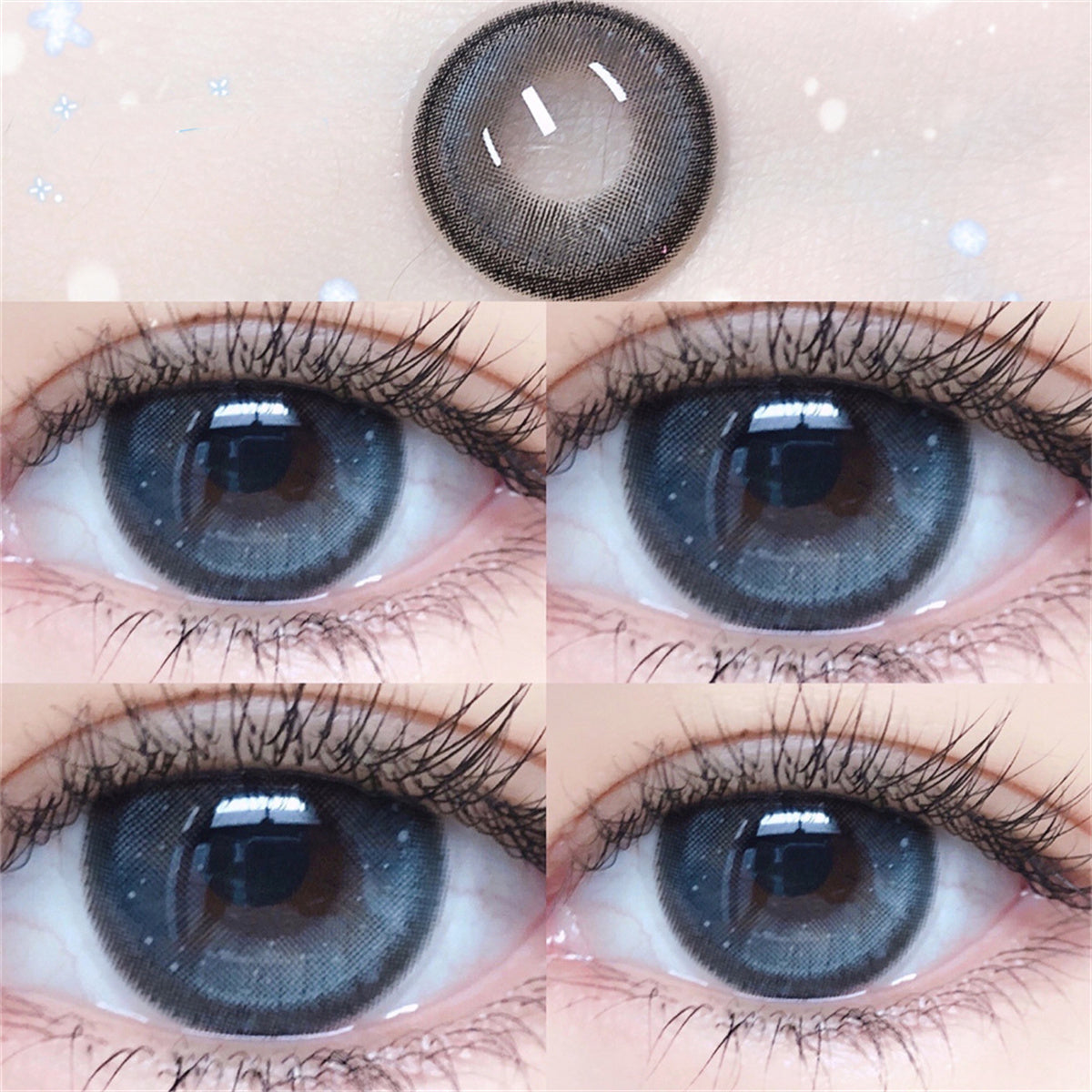 Morningcon Snow of light Colored Contact Lenses For Eyes Half Yearly 2pcs