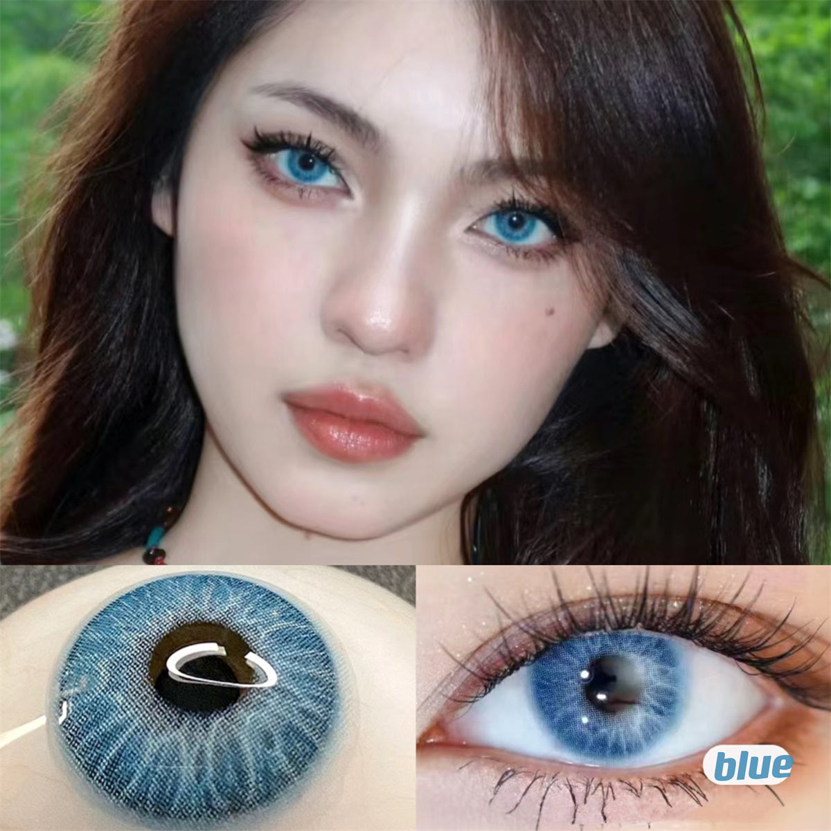 Morningcon Medusa Ash Colored Contact Lenses For Eyes Half Yearly 2pcs