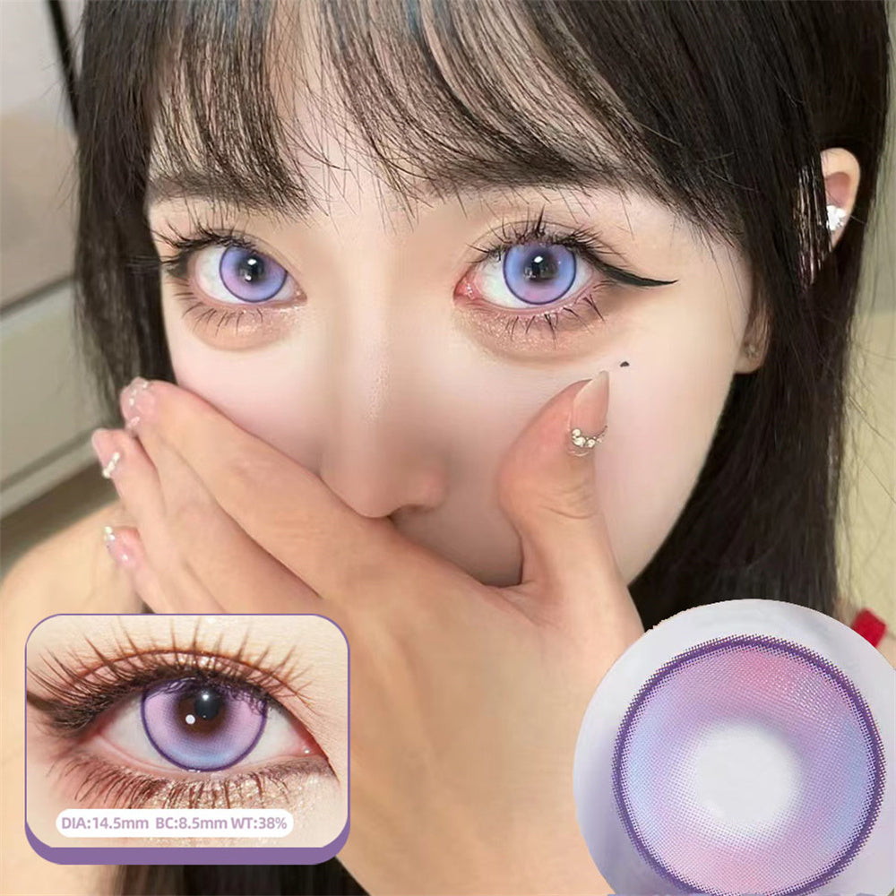 Morningcon Plum Blossom Colored Contact Lenses For Eyes Daily 2pcs