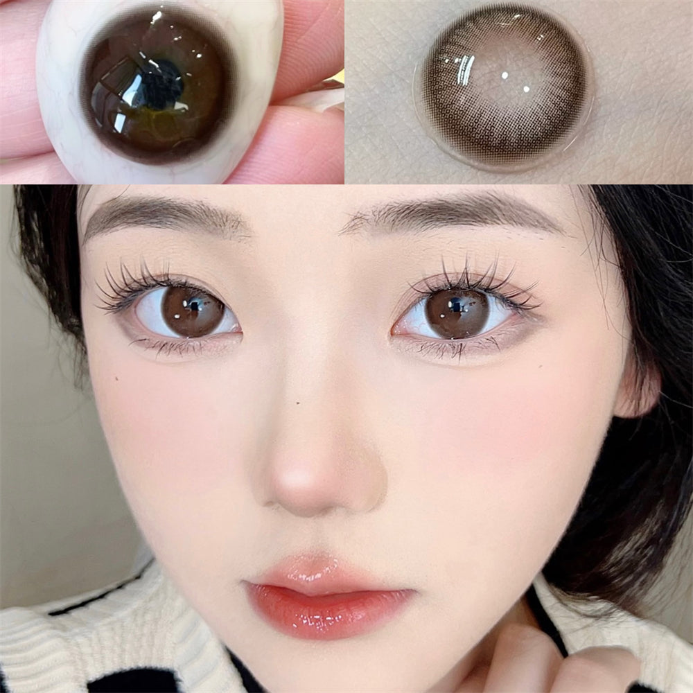 Morningcon Gollum Black Colored Contact Lenses For Eyes Half Yearly 2pcs