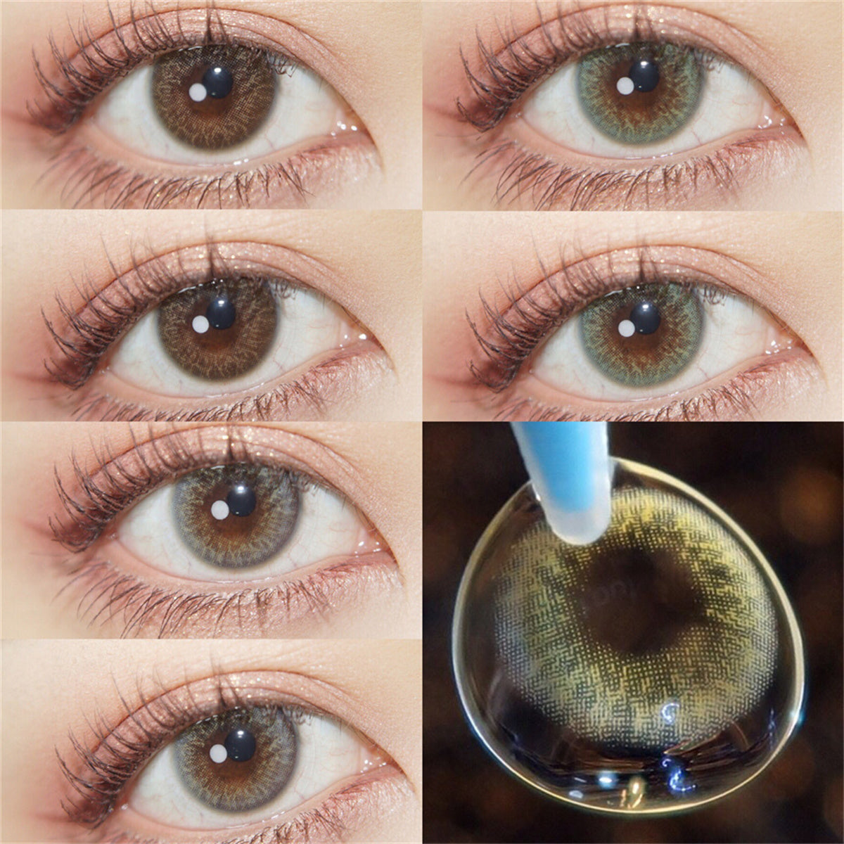 Morningcon Iris Colored Contact Lenses For Eyes Half Yearly 2pcs