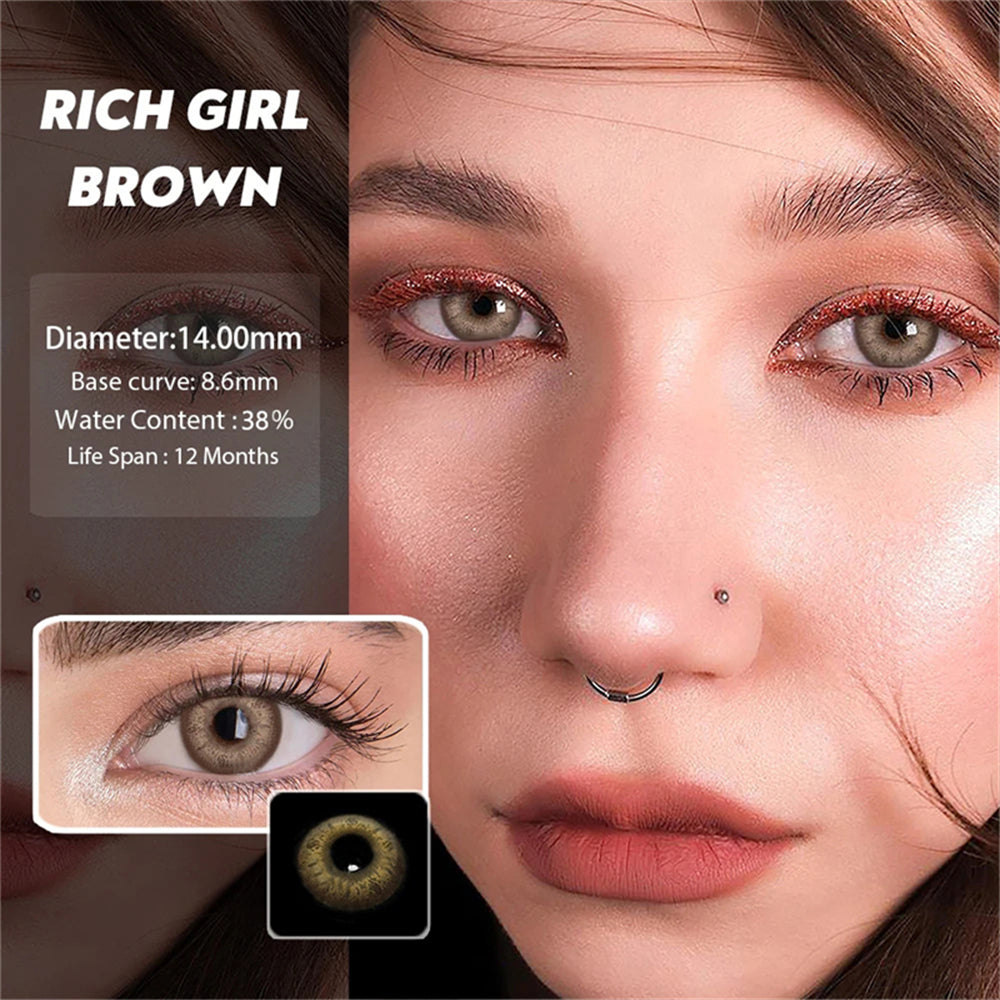 Morningcon NS2rich Colored Contact Lenses For Eyes Half Yearly 2pcs