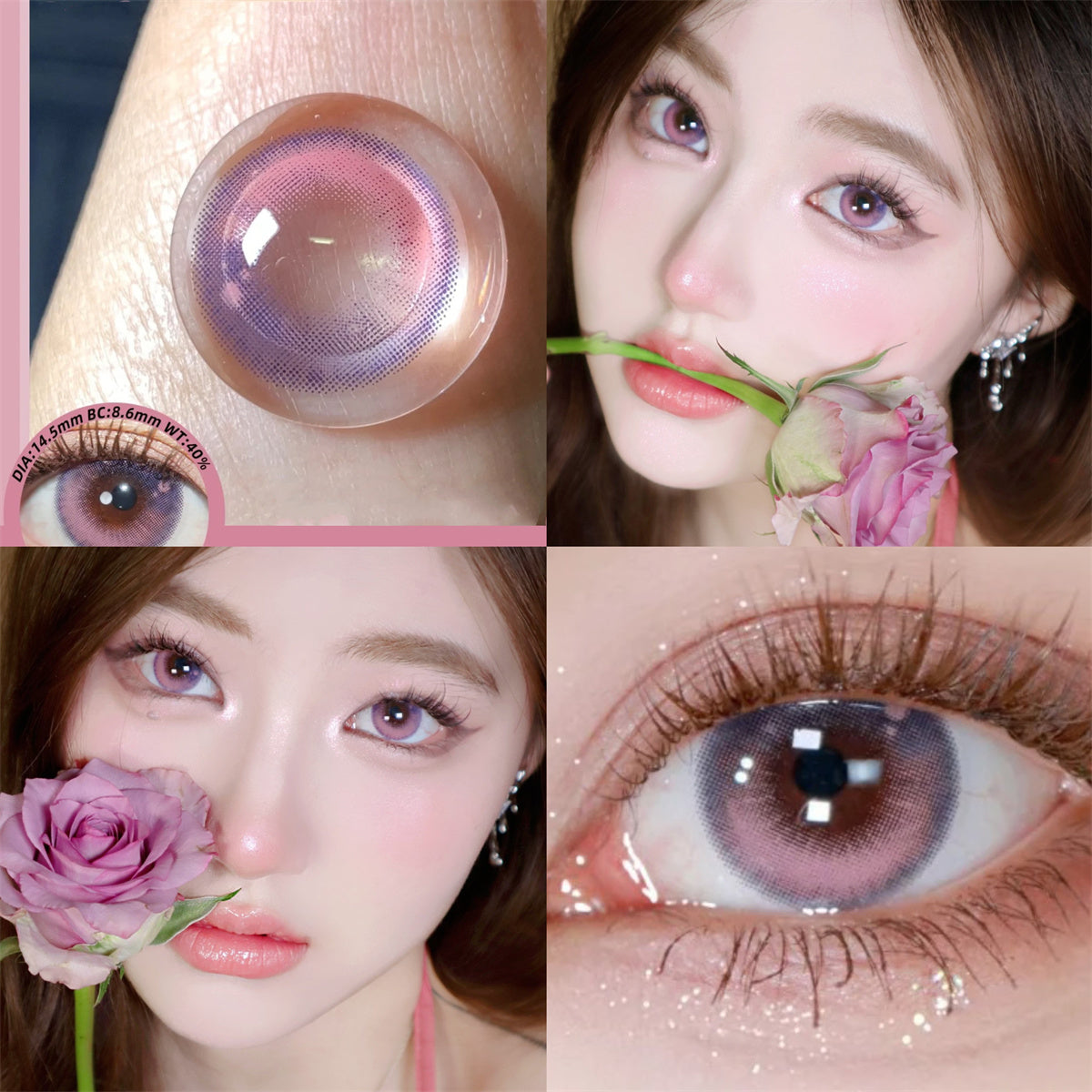 Morningcon Tear powder Colored Contact Lenses For Eyes Half Yearly 2pcs
