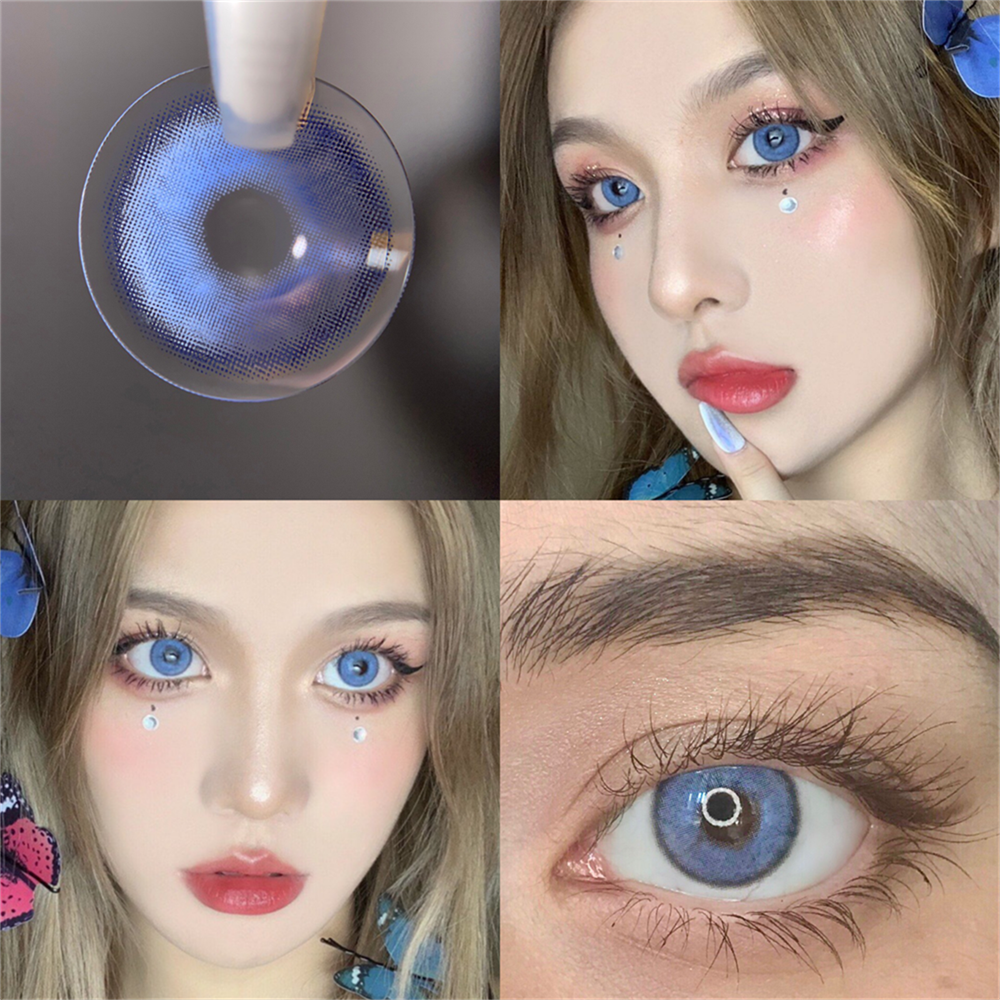 Morningcon Empty Mountain base Colored Contact Lenses For Eyes Half Yearly 2pcs