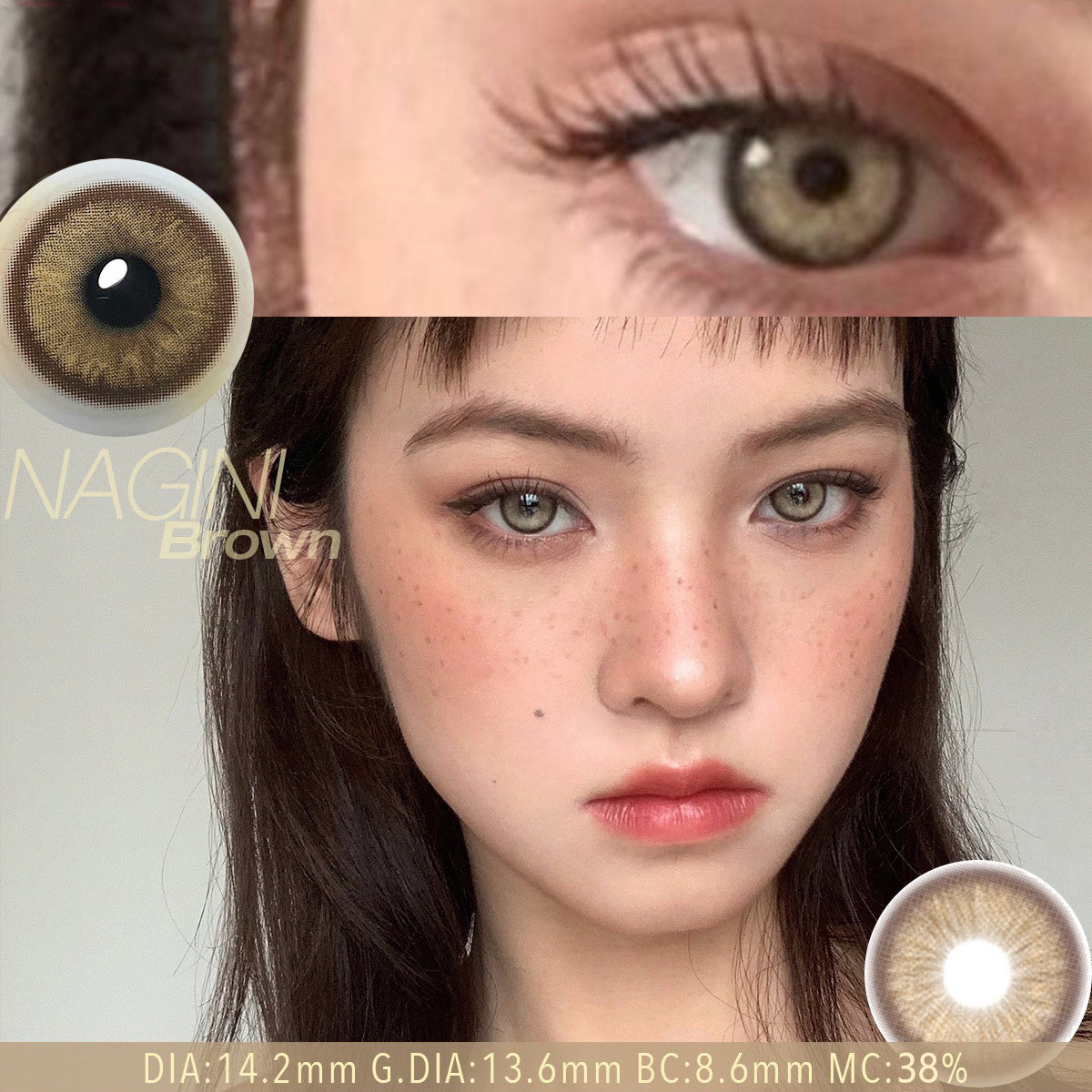 Morningcon Snake Colored Contact Lenses For Eyes Half Yearly 2pcs