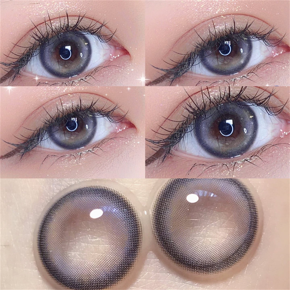 Morningcon Blue Tears Colored Contact Lenses For Eyes Half Yearly 2pcs