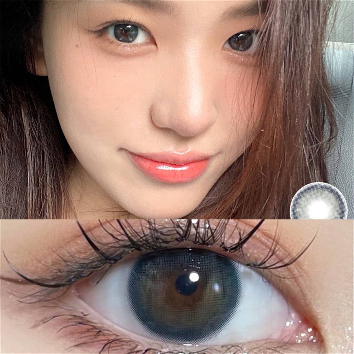 Morningcon Jade Blue shine Colored Contact Lenses For Eyes Half Yearly 2pcs