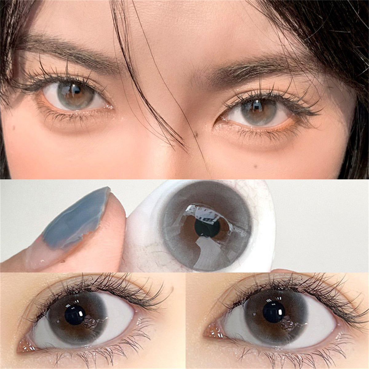Morningcon Bubbles Colored Contact Lenses For Eyes Half Yearly 2pcs