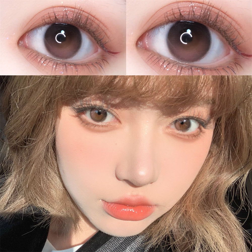 Morningcon Manchu saffron Colored Contact Lenses For Eyes Half Yearly 2pcs