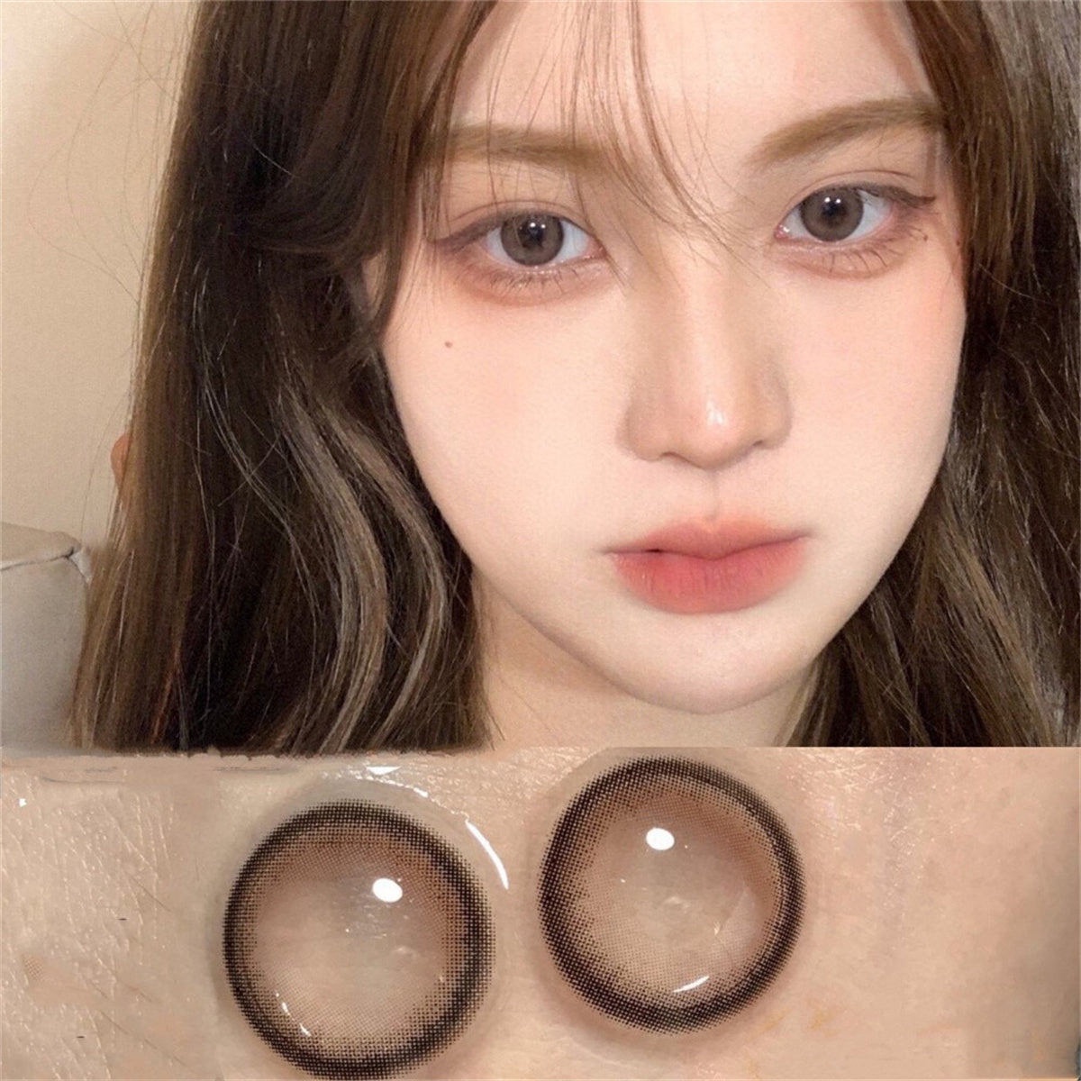 Morningcon Yogurt Putty Colored Contact Lenses For Eyes Half Yearly 2pcs