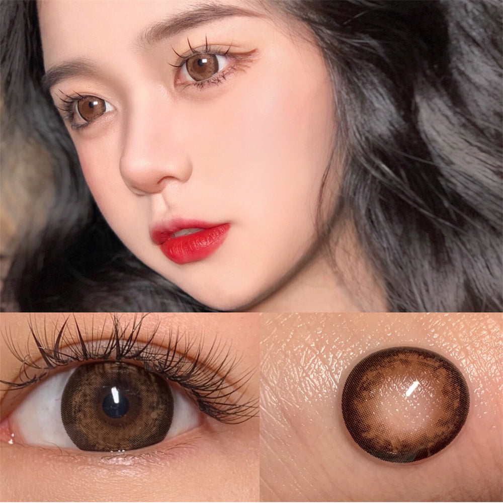 Morningcon Mashed potato ash Colored Contact Lenses For Eyes Half Yearly 2pcs