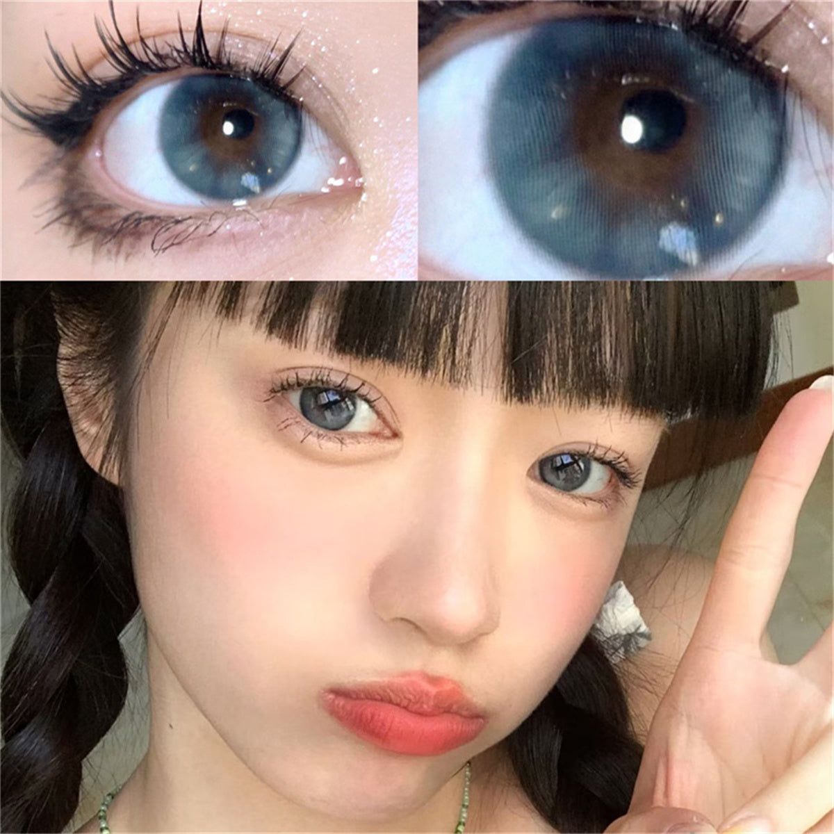 Morningcon Moonlit tea Colored Contact Lenses For Eyes Half Yearly 2pcs