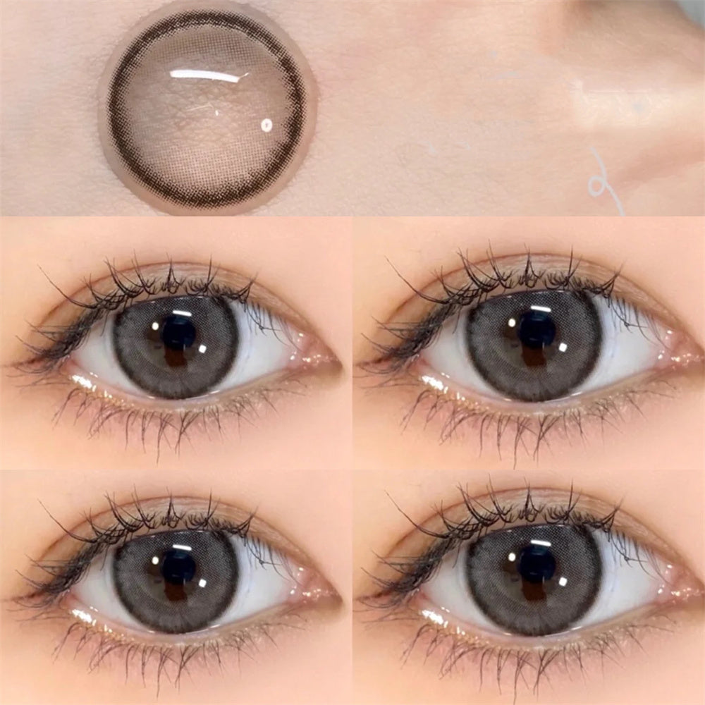 Morningcon lce beads of fog Colored Contact Lenses For Eyes Half Yearly 2pcs