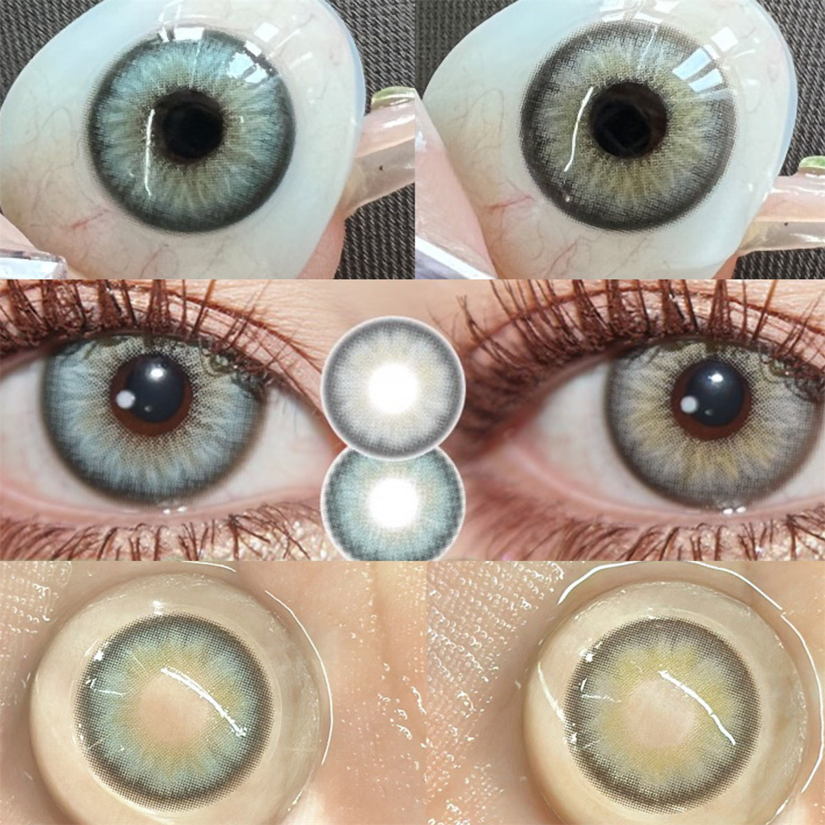 Morningcon Gene Seed Green Colored Contact Lenses For Eyes Half Yearly 2pcs