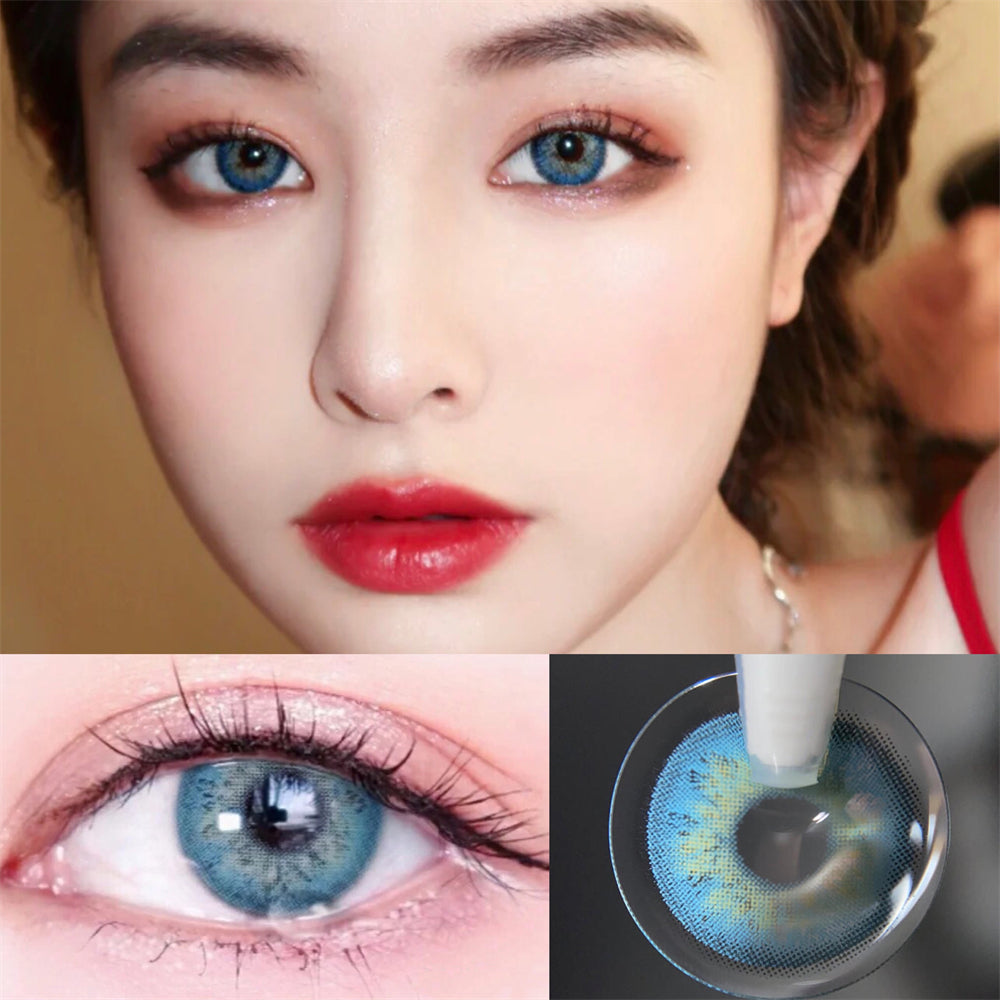 Morningcon Russian girl Colored Contact Lenses For Eyes Half Yearly 2pcs