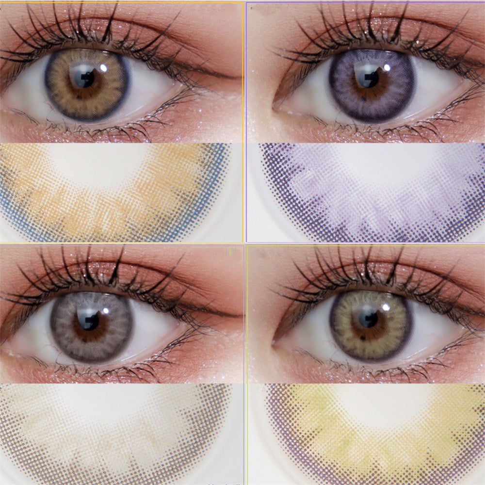 Morningcon Brick is blue and brown Colored Contact Lenses For Eyes Half Yearly