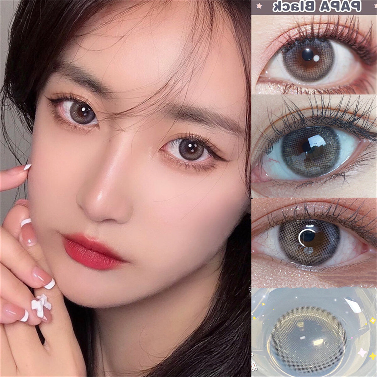 Morningcon Papa Colored Contact Lenses For Eyes Half Yearly 2pcs