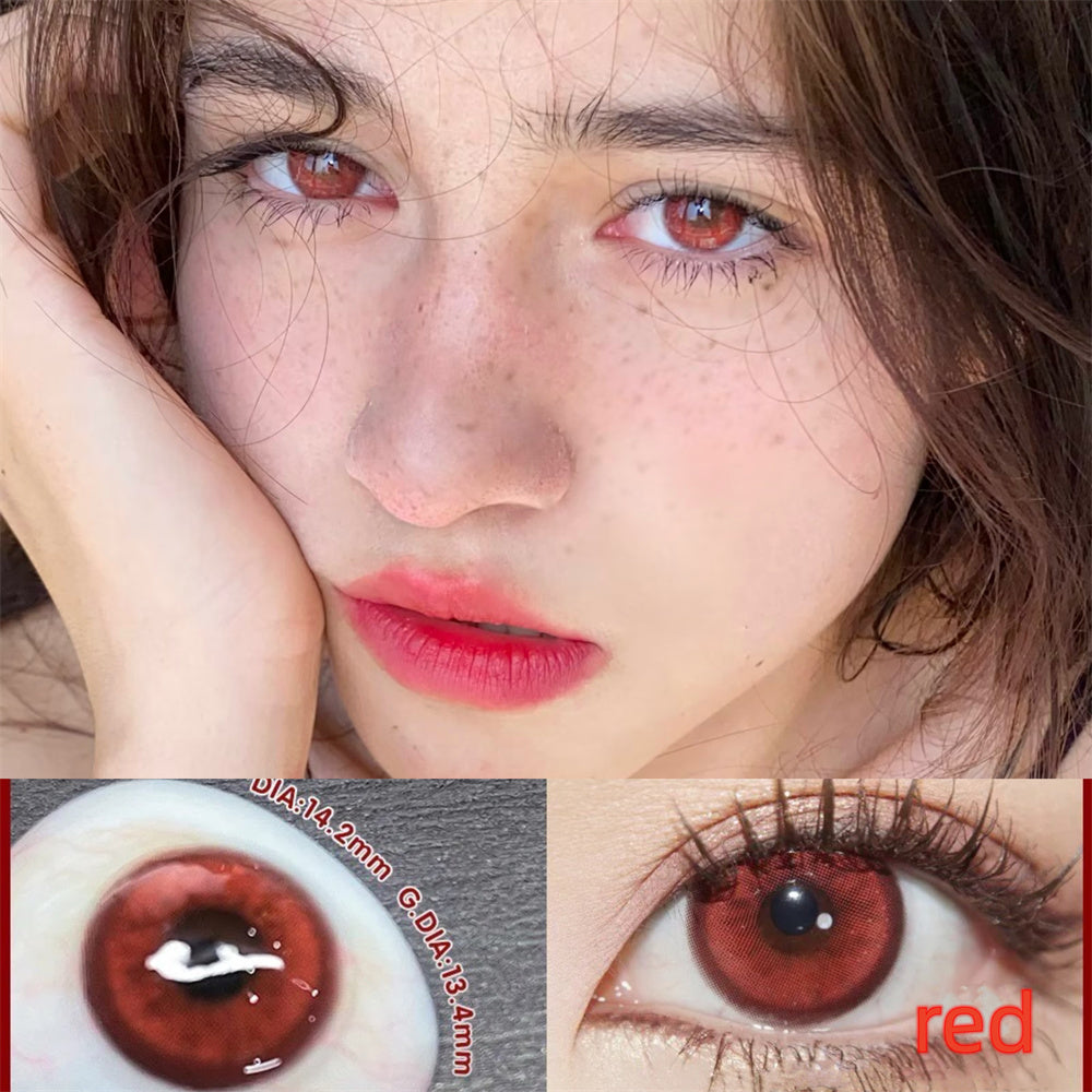 Morningcon Sick Mary Colored Contact Lenses For Eyes Half Yearly 2pcs