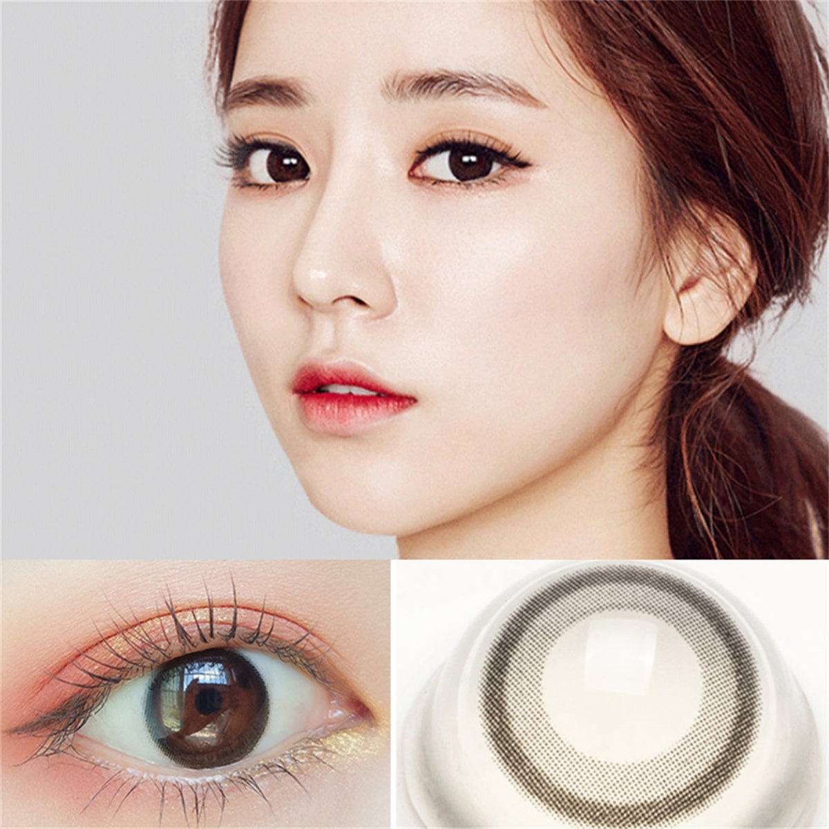 Morningcon Little Black Rings Colored Contact Lenses For Eyes Half Yearly 2pcs