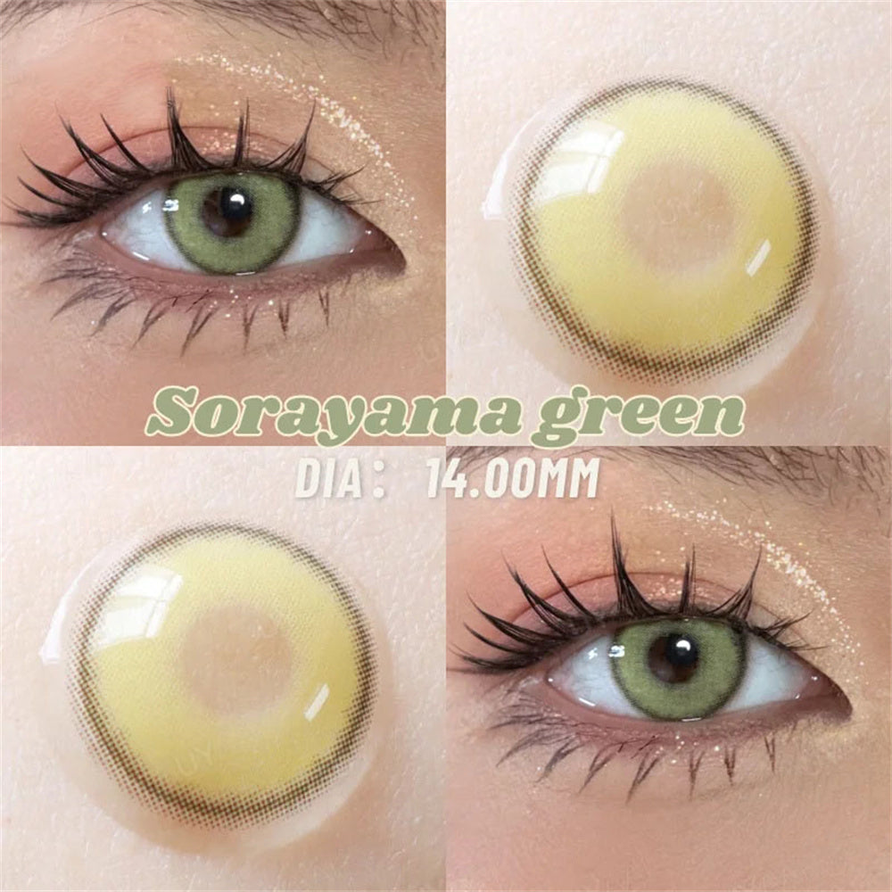 Morningcon Empty Mountain base Colored Contact Lenses For Eyes Half Yearly 2pcs