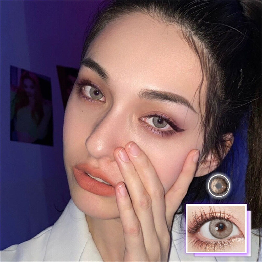 Morningcon Empty Mountain base Colored Contact Lenses For Eyes Half Yearly 2pcs