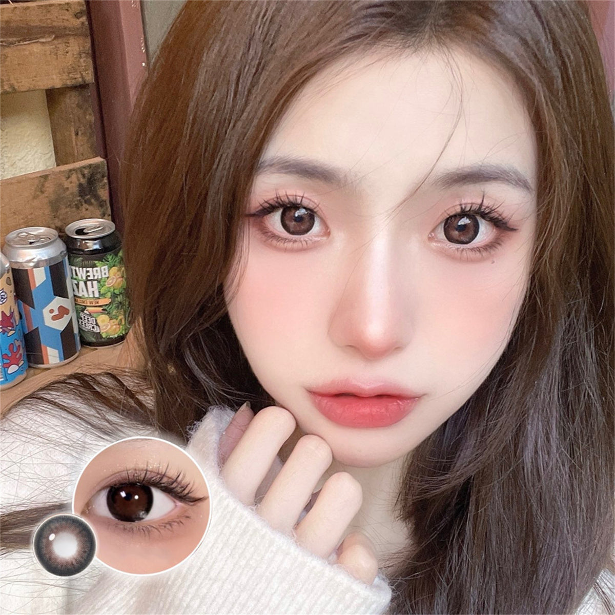 Morningcon Tropical raspberries Colored Contact Lenses For Eyes Half Yearly 2pcs