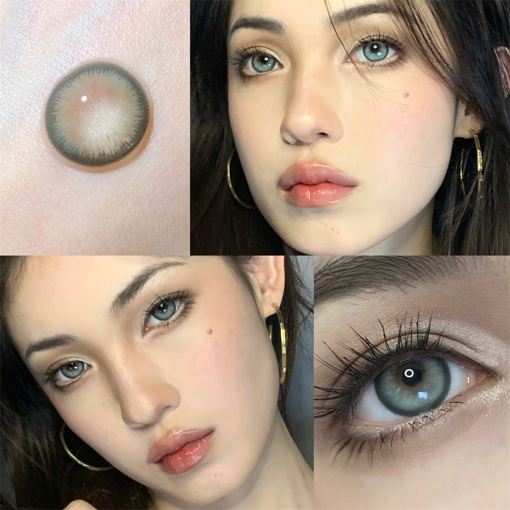 Morningcon Mustard Colored Contact Lenses For Eyes Half Yearly 2pcs