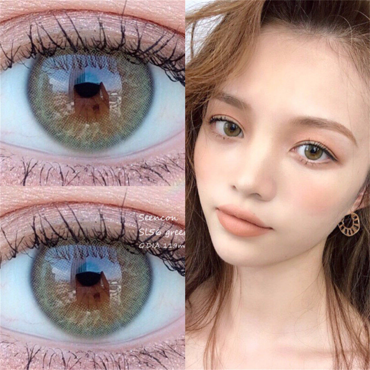 Morningcon Iris Colored Contact Lenses For Eyes Half Yearly 2pcs