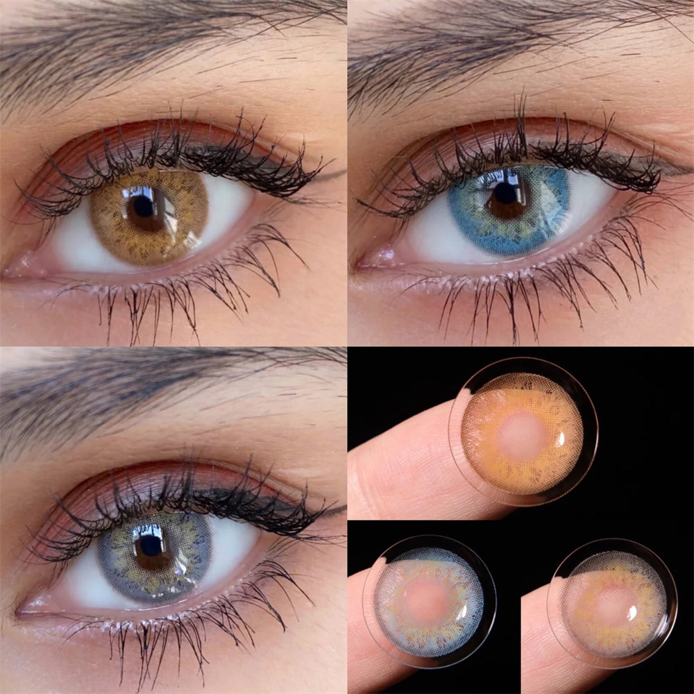 Morningcon Russian girl Colored Contact Lenses For Eyes Half Yearly 2pcs