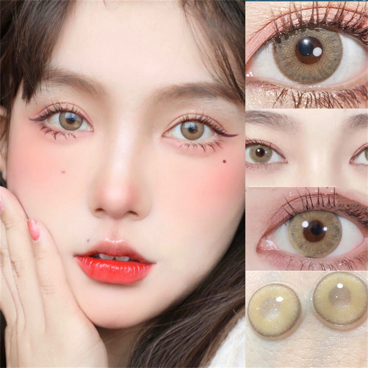 Morningcon Dubai Brown Colored Contact Lenses For Eyes Half Yearly 2pcs