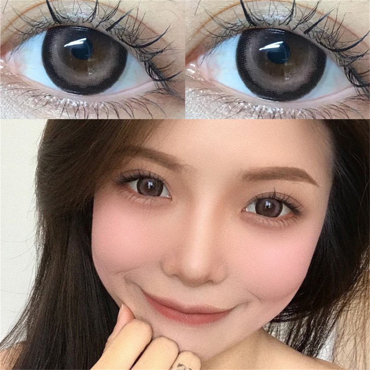 Morningcon Bloom Rose Colored Contact Lenses For Eyes Half Yearly 2pcs