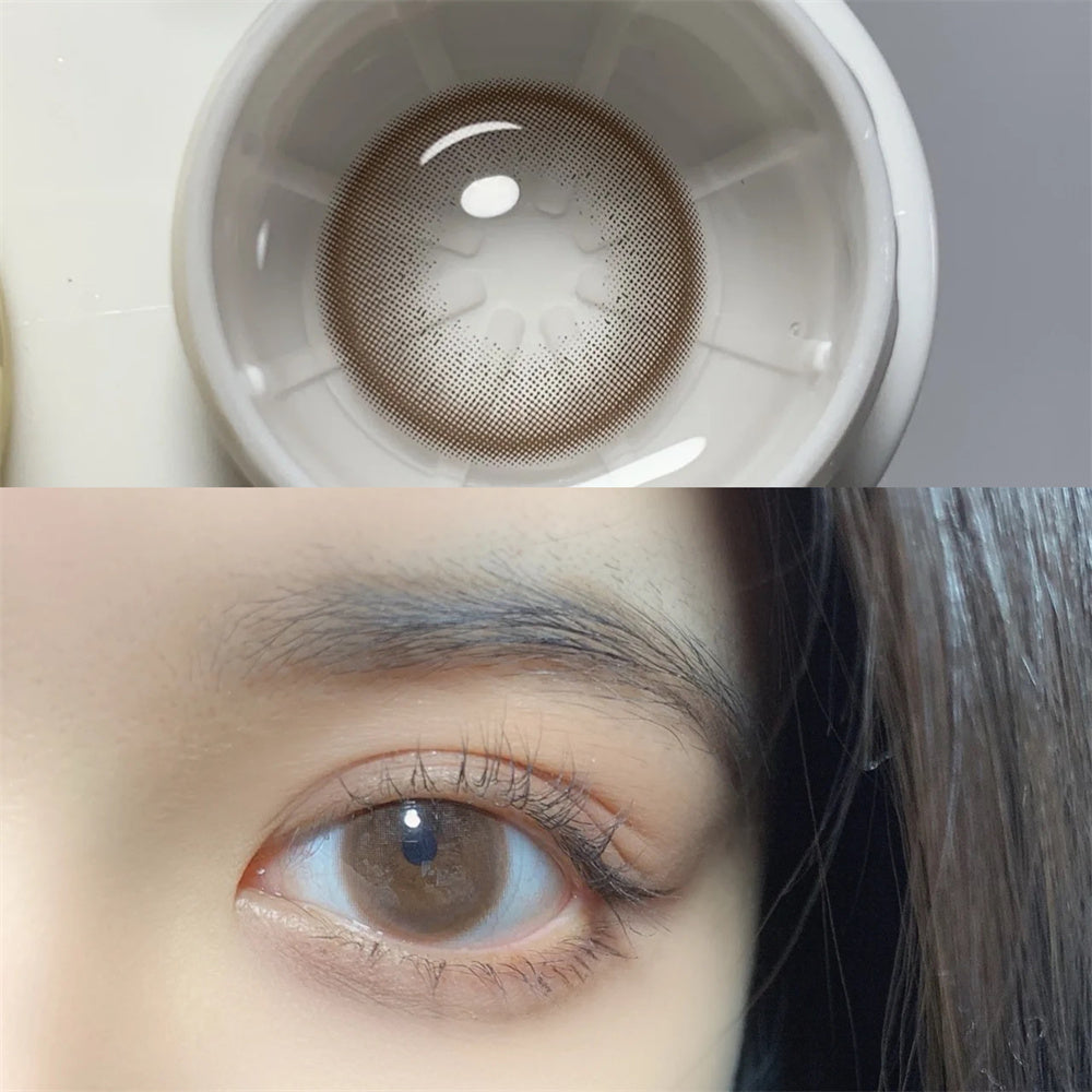 Morningcon Little fragrant wind Colored Contact Lenses For Eyes Half Yearly 2pcs